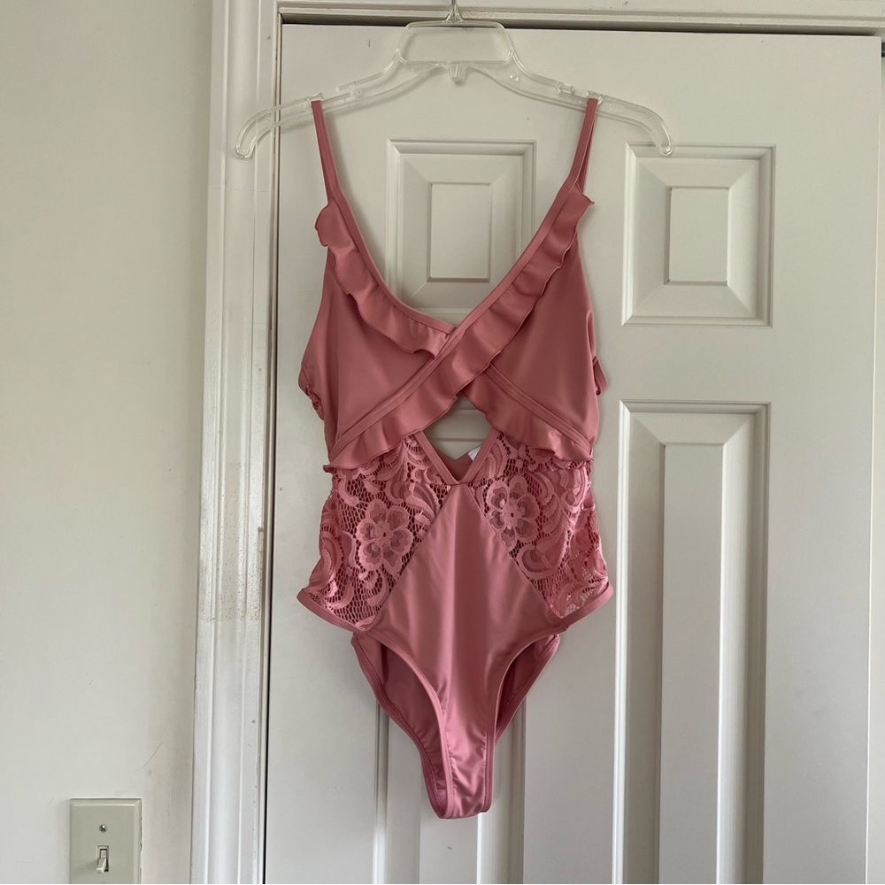 Paper Heart one piece swim suit